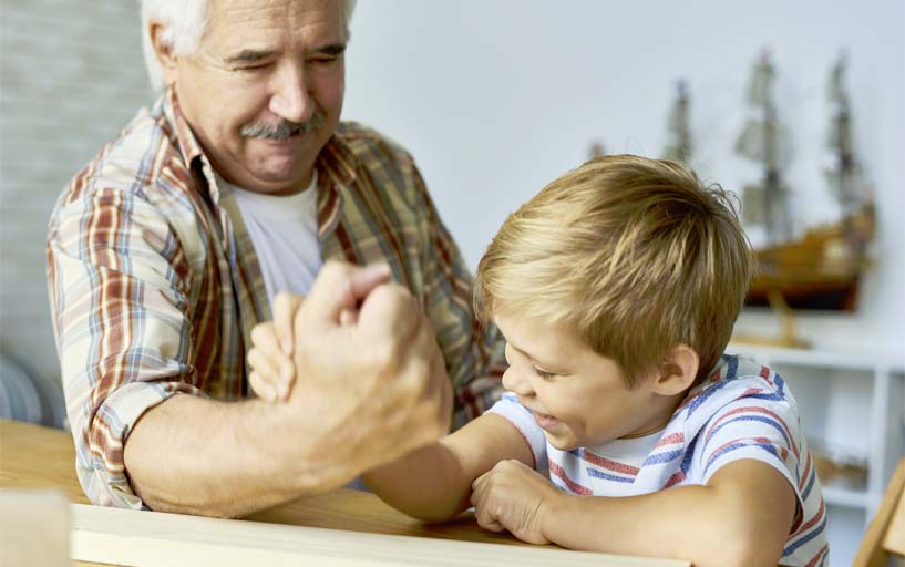 Grandfather and grandson