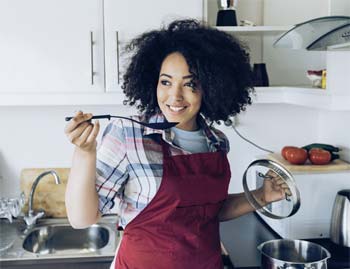 Woman cooking