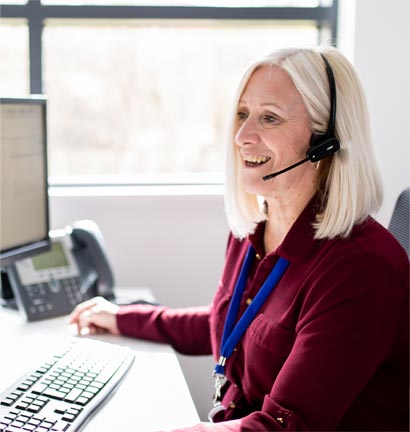 Lady answering a phone