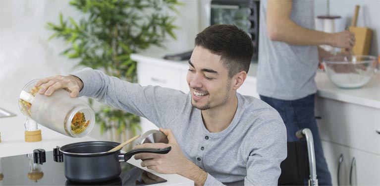 Man cooking