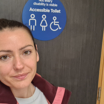 Sahara outside an accessible toilet