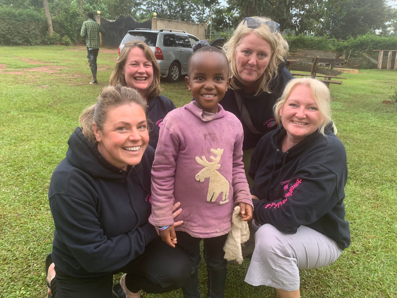 Gill Castle in Kenya with fellow Chameleon Buddies colleagues and one of their advocates, a little girl from Kenya