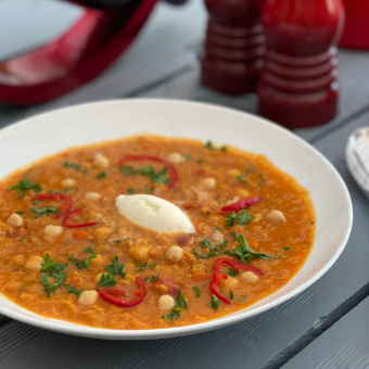 Stoma friendly red lentil soup