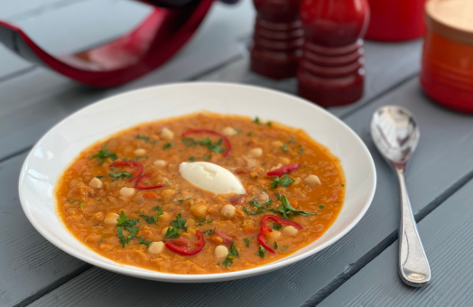Stoma friendly red lentil soup