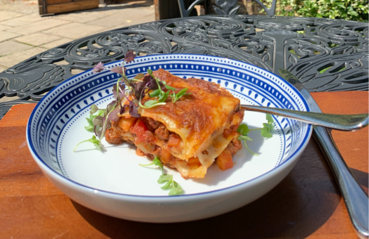 Stoma-friendly vegetarian lasagne