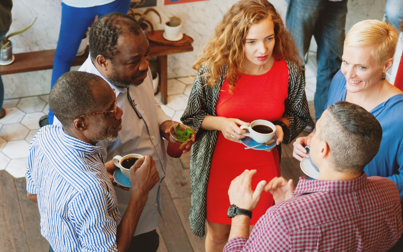 people meeting at an event
